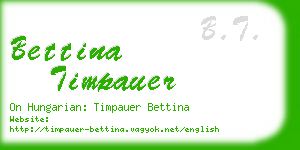 bettina timpauer business card